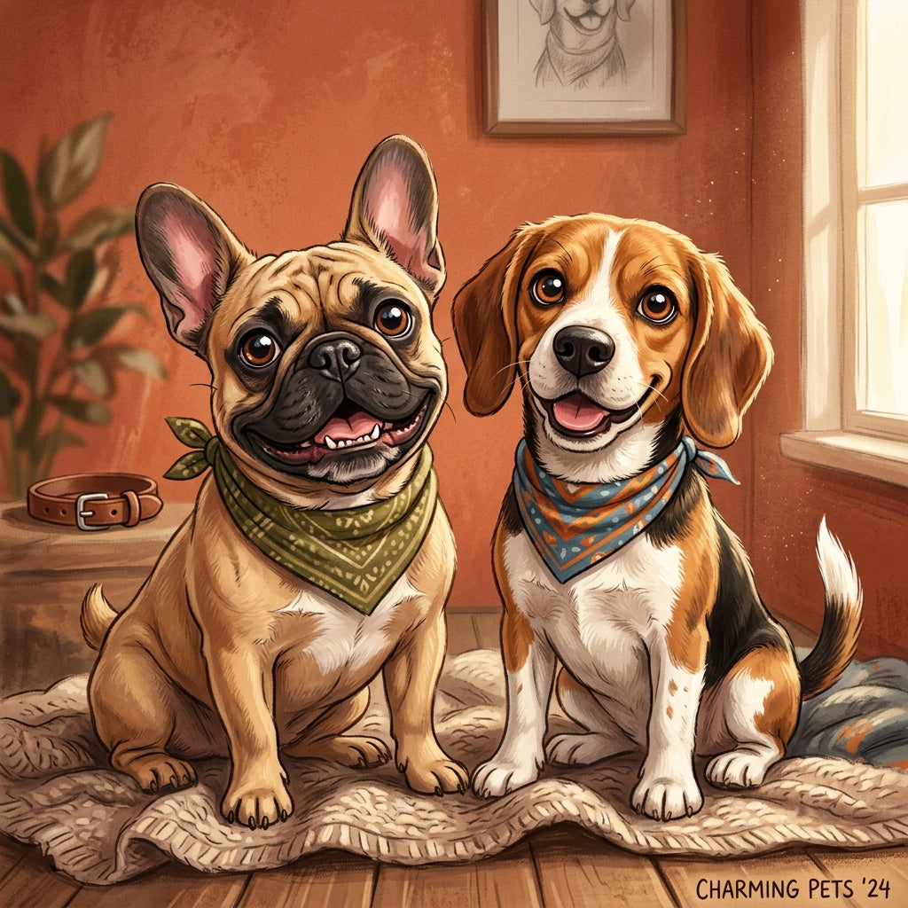 Caricatura Due Cani Max e Toby